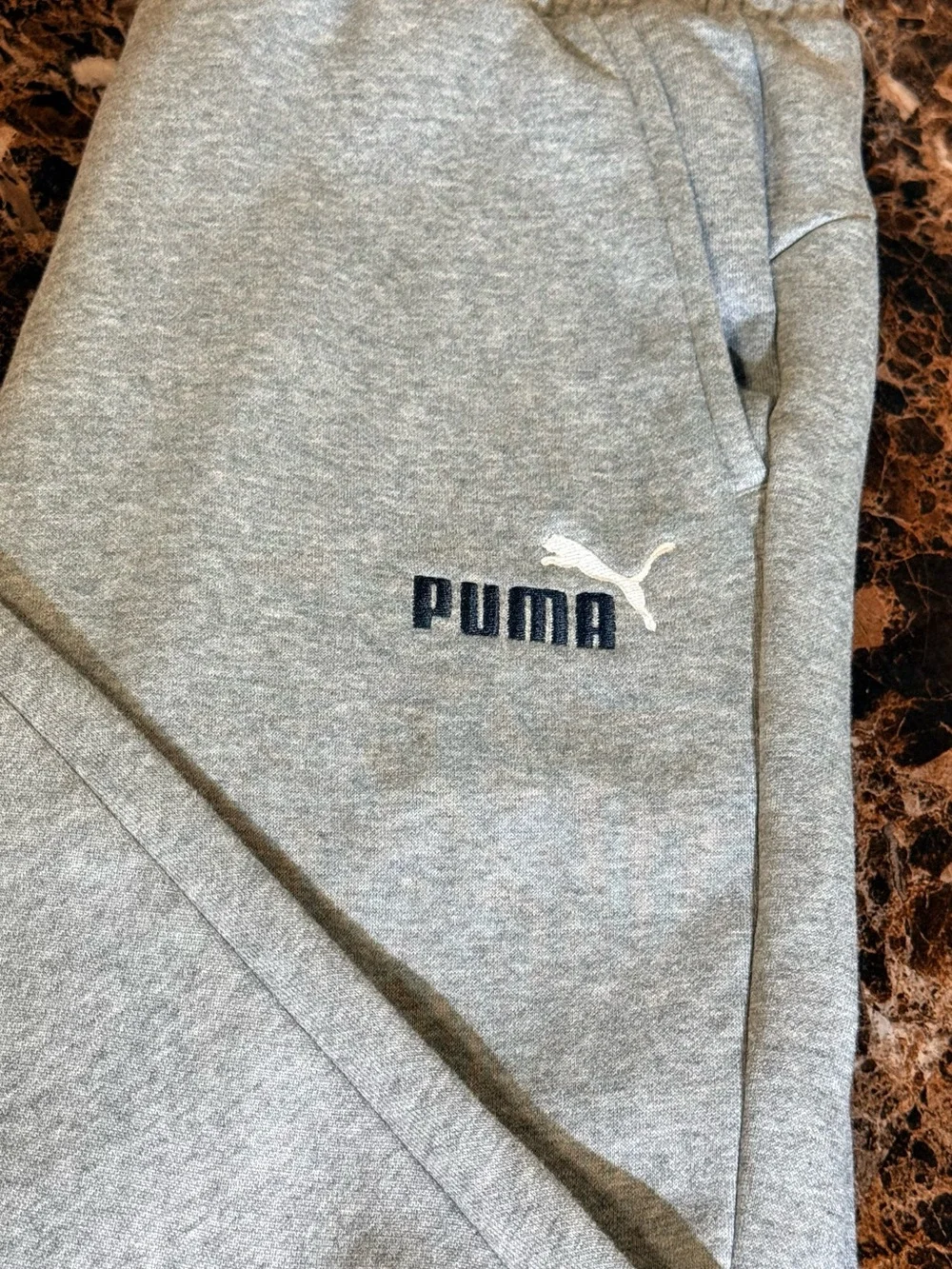 Puma mens M size Grey Jogger Pants like new